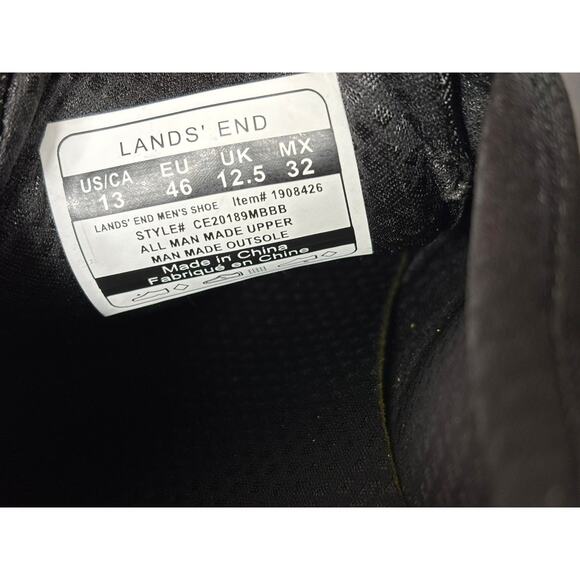 Lands End Sport Oxford Comfort Shoes Mens Size 13 Black & White 1908426 NEW main image 7